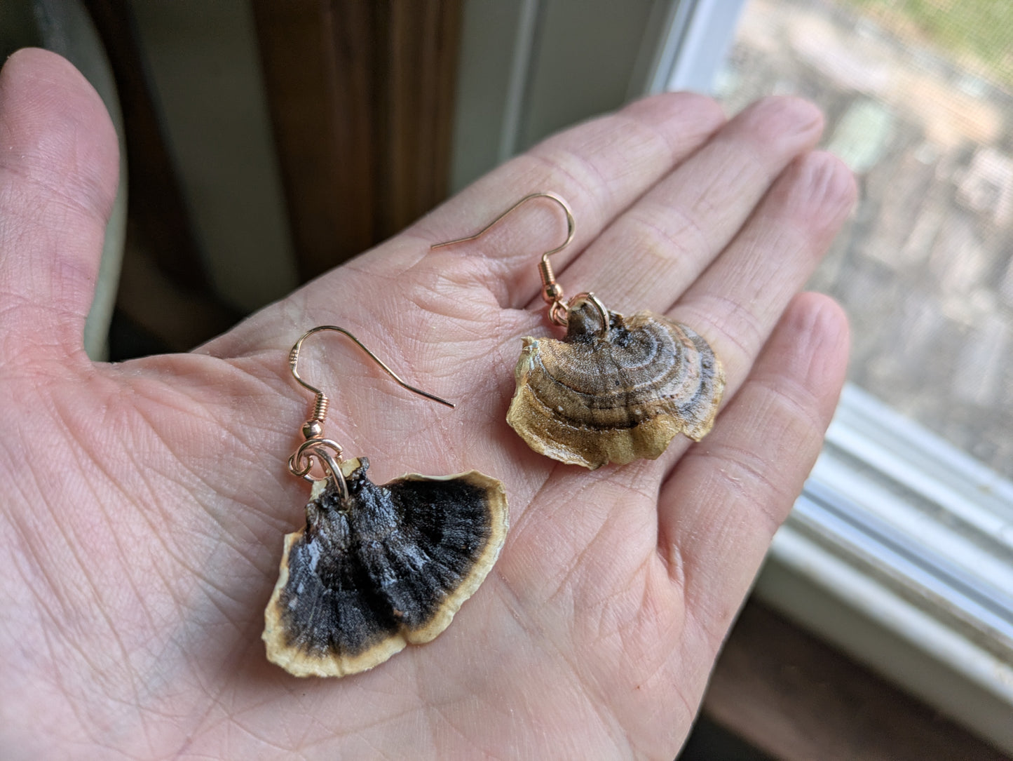 Turkey Tail Earrings Gold 2