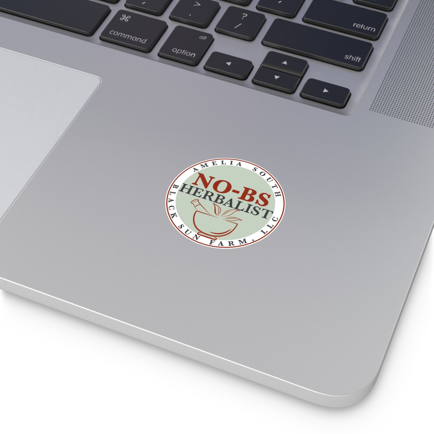 No-BS Herbalist Round Vinyl Sticker