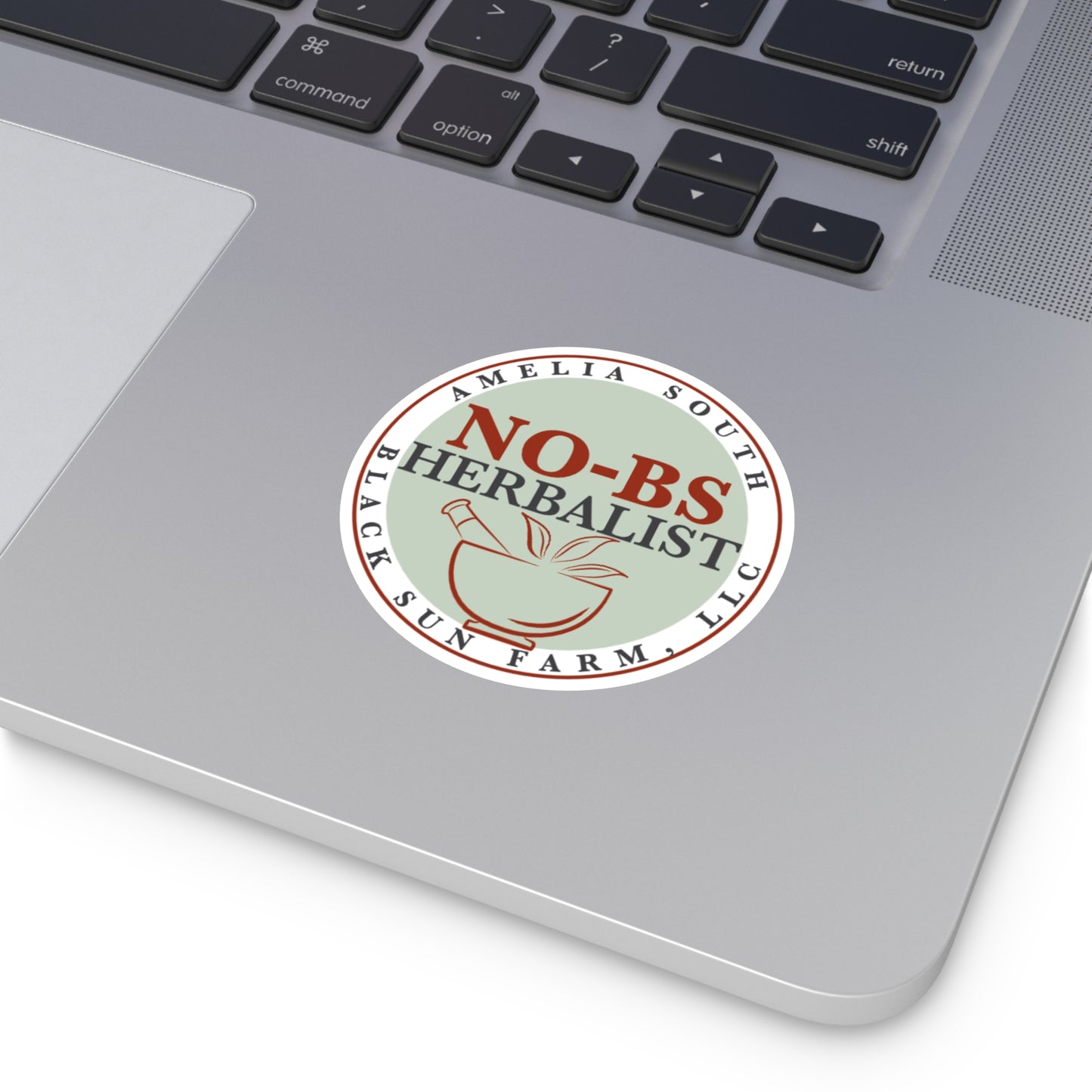 No-BS Herbalist Round Vinyl Sticker