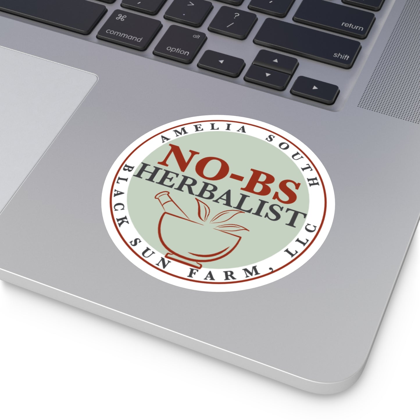 No-BS Herbalist Round Vinyl Sticker