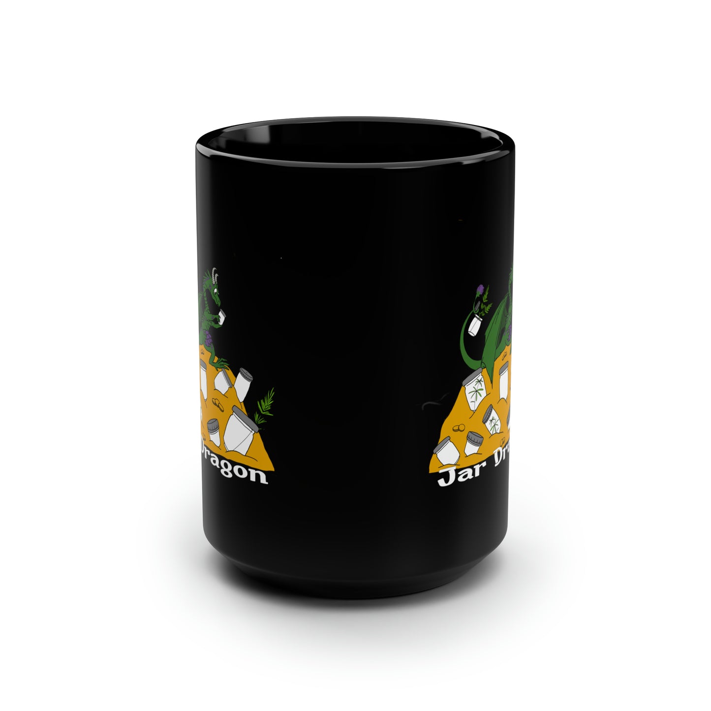 Jar Dragon Black Mug, 15oz