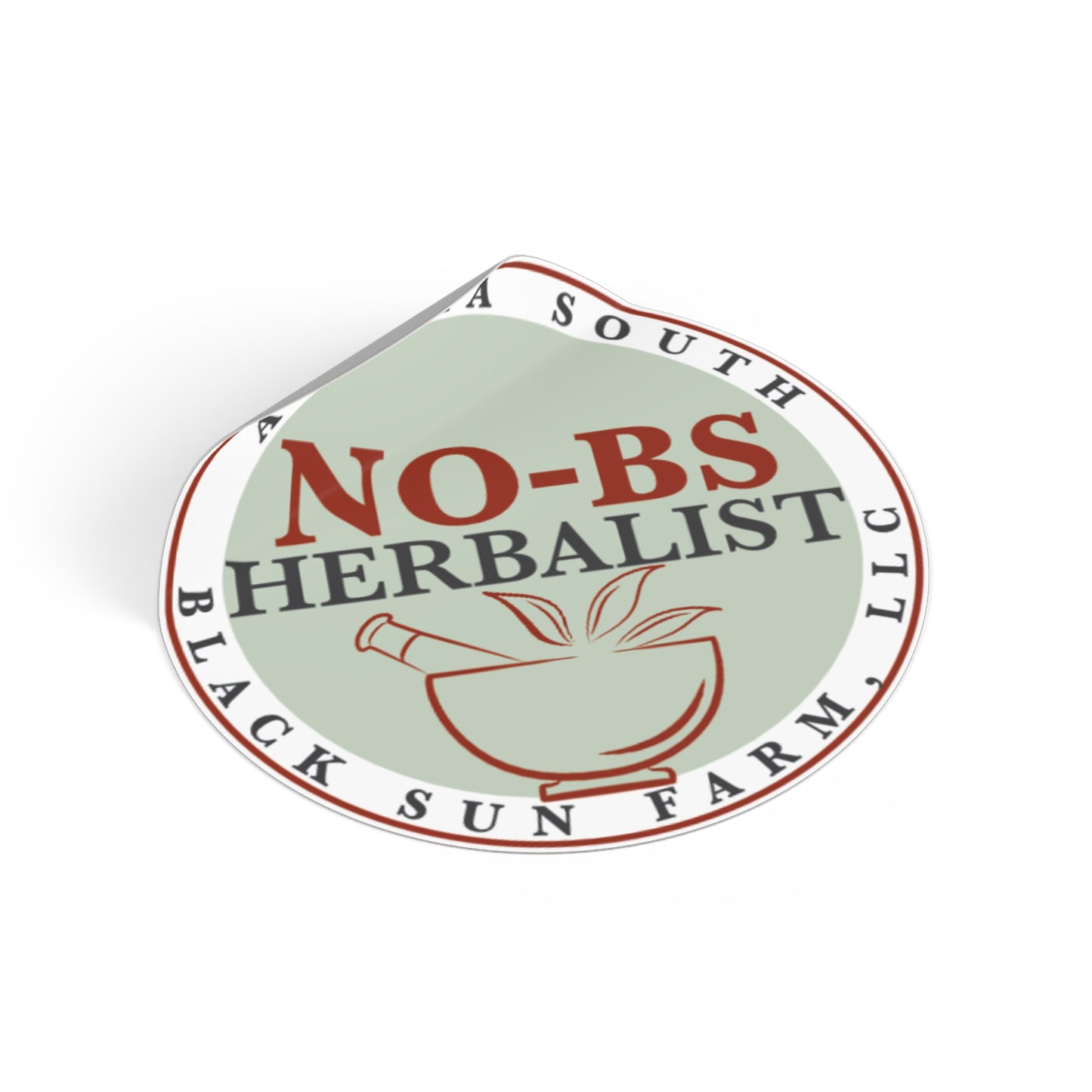 No-BS Herbalist Round Vinyl Sticker