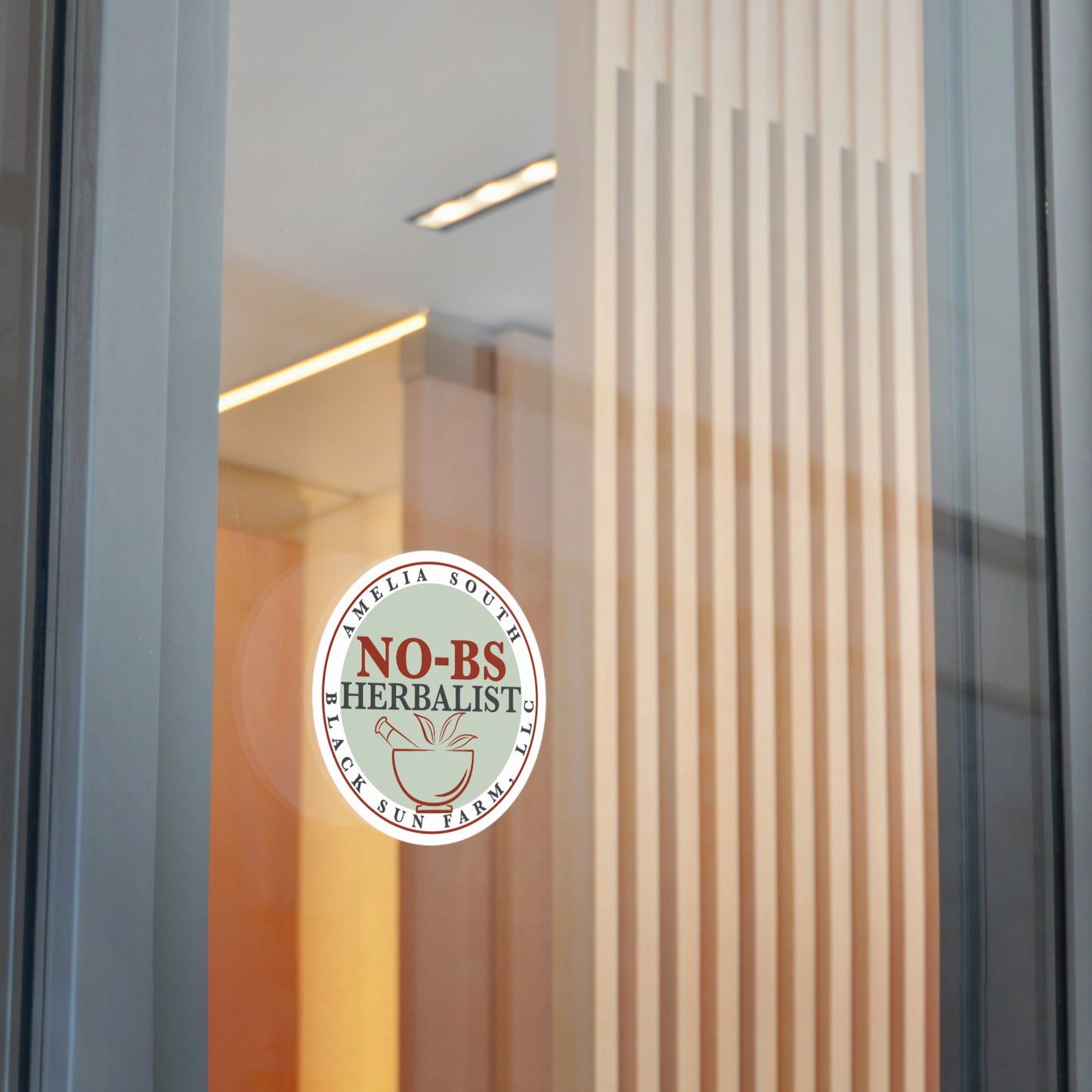 No-BS Herbalist Round Vinyl Sticker