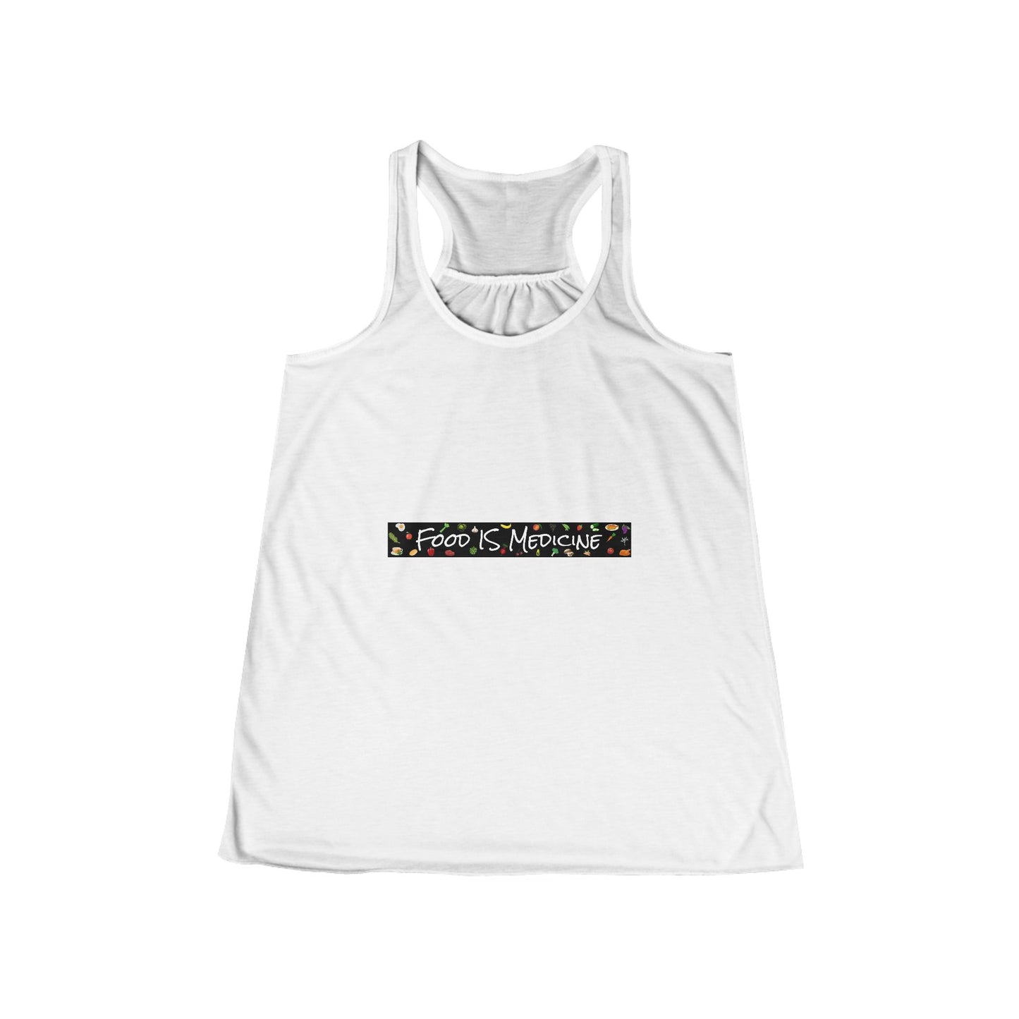 Food Is Medicine Women's Flowy Racerback Tank