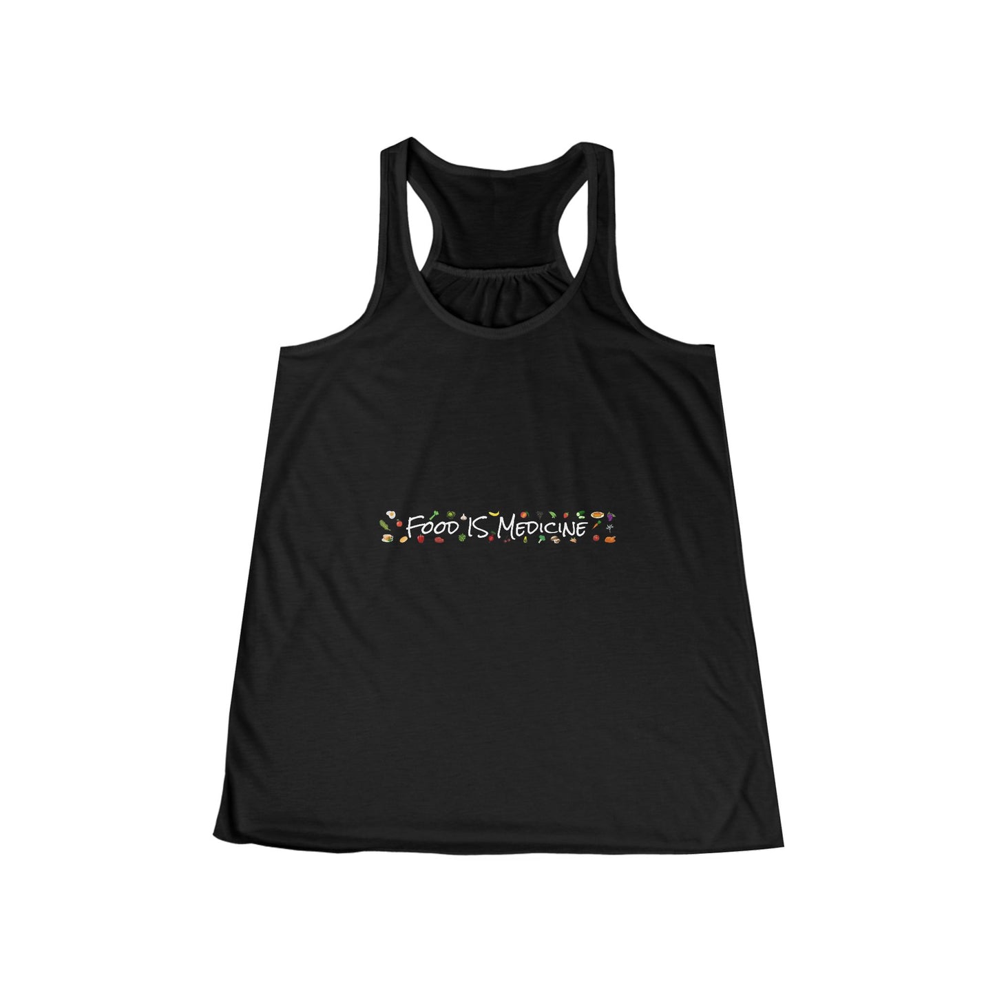 Food Is Medicine Women's Flowy Racerback Tank