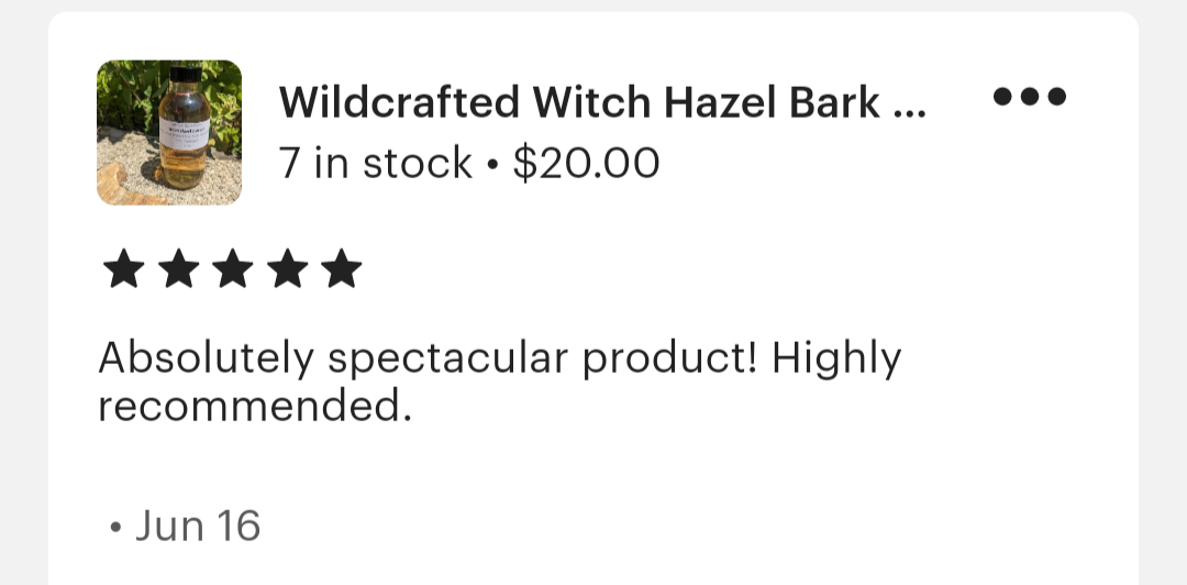 Wildcrafted Witch Hazel Extract